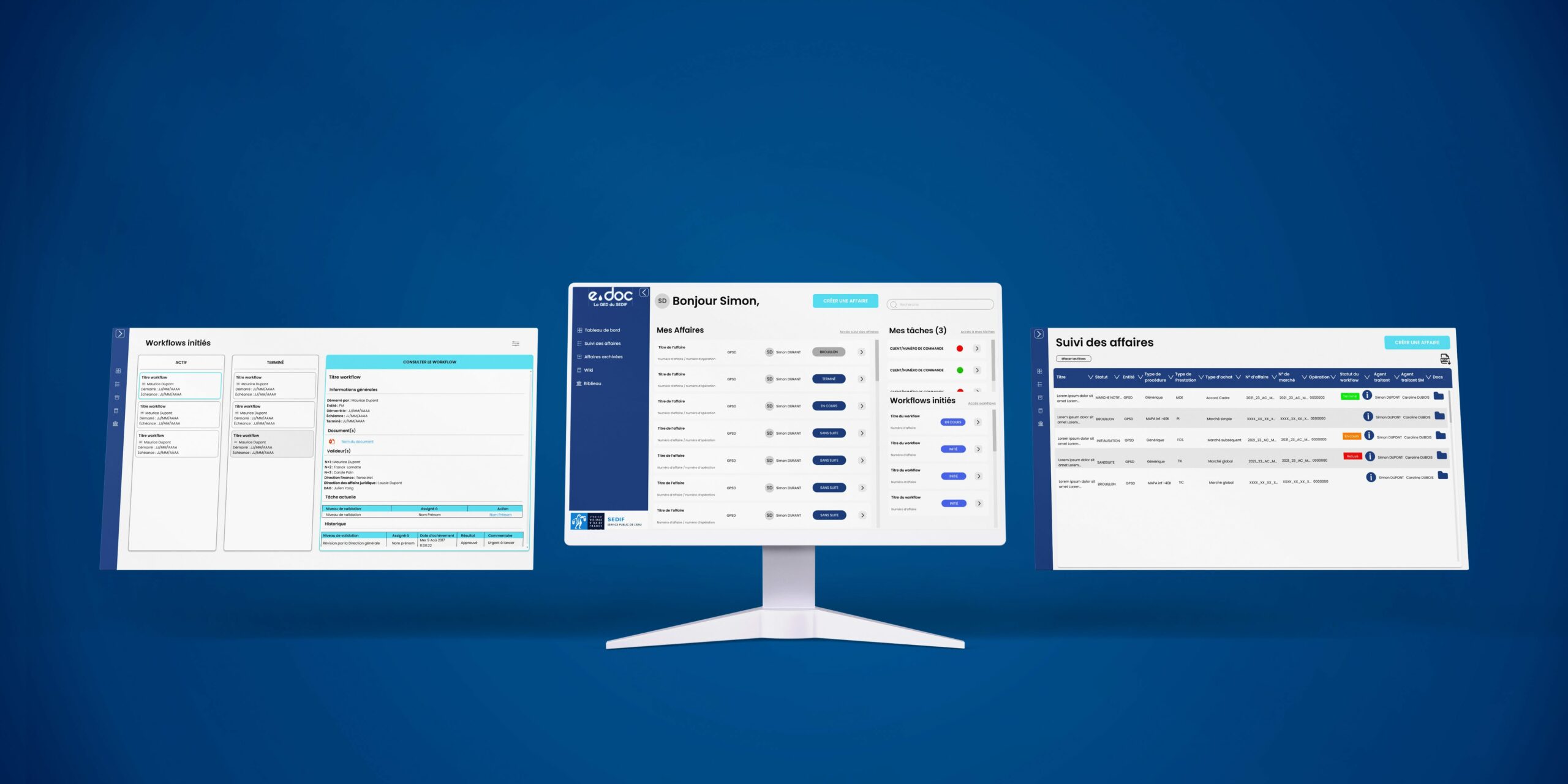 Interface ux ui SEDIF